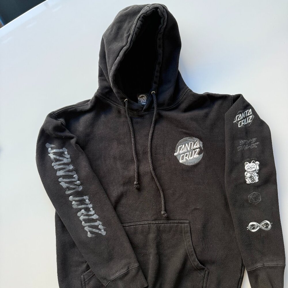 Santa Cruz Black Hoodie - Mens - Size M